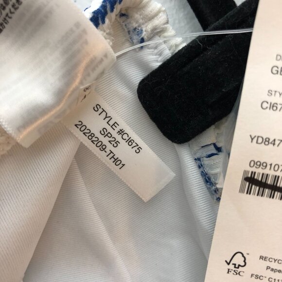 J Crew Bandeau Scrunchie Bikini Top With O-Ring Striped Blue White S - Picture 6 of 7